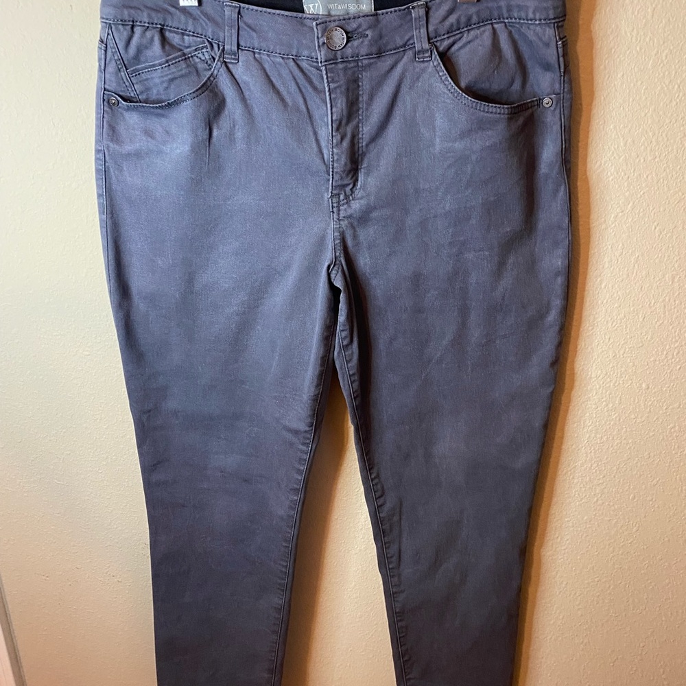 Wit and Wisdom Skinny Jean size 10 Gray